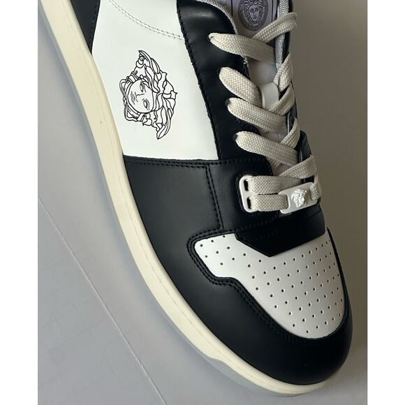 Versace Medusa Men’s Black/White Leather Sneakers 12 US (45) 1013377 IT NIB - Picture 5 of 16